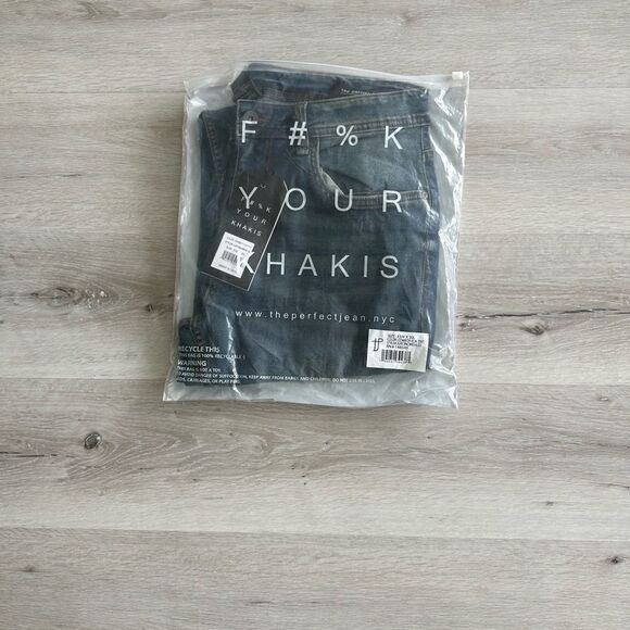 F#%K Your Khakis Athletic Fit OG Stretch Jeans Cowboy YLW Tint‎ 33 NWT IN PKG - Picture 6 of 8